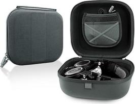 „Linkidea“ ausinių dėklas, suderinamas su „Audio-Technica“ ATH-M50X, ATH-M20xBT modeliais – kietas kelioninis dėklas su skyriumi laidams ir įkrovikliui (tamsiai pilkos spalvos)