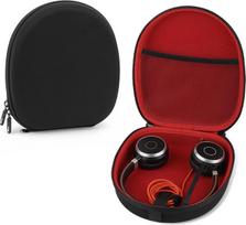 „Linkidea“ ausinių nešiojimo dėklas, suderinamas su „Jabra Evolve 65“, „Plantronics Voyager Focus UC“ – apsauginis kietas kelioninis dėklas su vieta laidui ir įkrovikliui (juodas)
