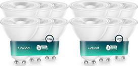 „Linkind“ itin efektyvi GU10 LED lemputė, 2 W: 50 W, 4000 K neutraliai balta, energijos vartojimo efektyvumo klasė A, nereguliuojama GU10 lemputė, 360 lm, 36° vidutinis spinduliavimo kampas, A klasės LED lemputė, 6 vnt. pakuotė