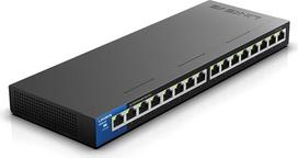 „Linksys“ LGS116P-EU 16 prievadų nevaldomas gigabito tinklo komutatorius su 8 „PoE+“ prievadais ir „Ethernet“ skirstytuvu – greitis iki 1000Mbps, skirtas biurui ir namų IP vaizdo stebėjimo sistemoms – skirtas statyti ant stalo