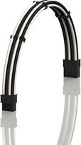 „Linkup“ – AVA 30 cm 8-pin (6+2) GPU PCI-E maitinimo kabelio apvytas apvalkalas, individualiai pritaikytas modifikuotam kompiuteriui skirtas prailginimo kabelis su šukute, vienetinis paketas, 300 mm, baltas ir juodas