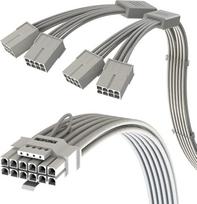 „Linkup“ – PCIe 5.0 4x8 kontaktų jungtis į 12VHPWR (16 kontaktų/12+4) 16 AWG izoliuotas didelio srovės stiprio maitinimo kabelio prailginimas, „PCIE 4.0“ maitinimo šaltinis, 40 cm, suderinamas su visais „RTX4000“ ir „RTX3000 FE“ grafikos procesoriais, bal