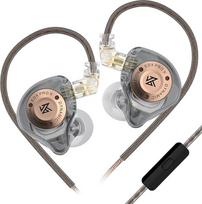 „LINSOUL KZ EDX Pro X“ ausinės, Hi-Fi ausinės su vienu dinamišku garsiakalbiu ir ergonomiška forma, laidinės žaidimų ausinės (su mikrofonu, pilkos spalvos)