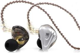 „LINSOUL KZ ZSX 5BA+1DD“ – 6 garsiakalbių hibridinės „Hi-Fi“ ausinės su cinko lydinio priekinės dalies plokštele ir 0,75 mm skersmens 2-kontaktiniu nuimamu kabeliu, skirtos audiofilams ir muzikantams (be mikrofono, juodos spalvos)