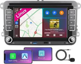 „Linux“ automobilių radijas su ekranu, skirtas „Golf 5“, „6“, „VW Polo 6R“, „T5“, „Passat“, „Touran“ ir „Seat“ modeliams, 7 colių, palaikantis „CarPlay“ ir „Android Auto“, „MirrorLink“, navigaciją, valdymą per vairą, DAB, SWC, „Bluetooth“/„WLAN“/FM/AM/USB