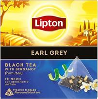 „Lipton Earl Grey“ juodoji arbata su bergamote, piramidės formos maišeliuose (20 vnt. pakuotė) | Aromatinga juodoji arbata, bergamotė iš Italijos, piramidės formos maišelis. Intensyviam skonio potyriui, idealiai tinka kasdieniam vartojimui