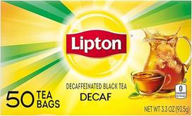 „Lipton“ juodosios arbatos maišeliai, be kofeino, 50 vnt.