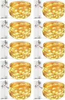 „litogo“ 10 vnt. LED girliandų rinkinys su baterija ir laikmačiu, 3 m, 30 LED varinių laidų girliandos, skirtos naudoti patalpose, baterijomis maitinamos (AA baterijos) šventėms, Kalėdoms, Helovinui, vestuvių dekoracijoms, šilta balta šviesa