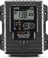 „LNEX“ saulės energijos įkrovimo reguliatorius, vandeniui atsparus 20 A saulės baterijų reguliatorius su temperatūros jutikliu, LCD ekrano apšvietimu, 12 V/24 V PWM saulės energijos reguliatorius, skirtas LiFePO4, AGM, gelinėms, skysčio užpildytoms ir lič