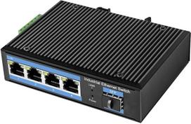 „LogiLink“ pramoninis gigabito Ethernet komutatorius, 4 prievadai po 1000Mbps + 1 SFP prievadas (skirtas šviesolaidiniam magistraliniam tinklui)