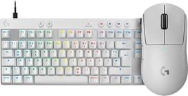 „Logitech G PRO X TKL Rapid DEU QWERTZ + Superlight 2“ žaidimų rinkinys – baltas