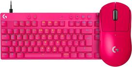 „Logitech G PRO X TKL Rapid DEU QWERTZ + Superlight 2“ žaidimų rinkinys – rožinis