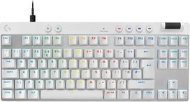 „Logitech G PRO X TKL RAPID“ laidinė žaidimų klaviatūra be skaitmeninės klaviatūros, anglų QWERTY išdėstymas – balta