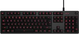 „Logitech G413“ mechaninė žaidimų klaviatūra, taktiliniai „Romer-G“ jungikliai, šlifuoto aliuminio korpusas, programuojami F klavišai, USB grandinė, JAV QWERTY išdėstymas – anglies pluošto / juoda | Taktiliniai „Romer-G“ jungikliai, aliuminio korpusas, pr