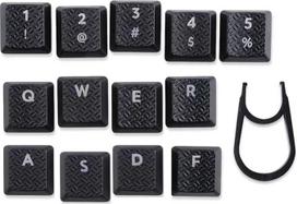 „Logitech G915TKL“ ir „G913“ mechaninėms klaviatūroms skirtos itin plonos, su RGB apšvietimu ir neslystančios kompiuterinės sportinės klavišų dangtelės „G915“, „G815“, „G813“ tekstūrinės žaidimų klavišų dangtelės (juodos)