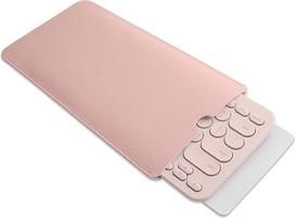 „Logitech K380“ klaviatūros dėklas, nešiojamas, nešiojamas, nuo dulkių apsaugantis klaviatūros dėklas, skirtas klaviatūrai laikyti, dirbtinės odos, plonas (rožinis)