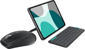 „Logitech MX Anywhere 3S“ skirtas „Mac“ kompiuteriams, kompaktiška belaidė „Bluetooth“ pelė, 8K DPI jautrumas bet kuriame plote, „Flip Folio“ klaviatūros dėklas, skirtas „iPad Pro“ 11 colių (M4), „iPad Air“ 11 colių (M2 ir M3) (5-oji karta – 2024 m.)