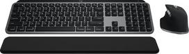 „Logitech MX Keys S Combo“ rinkinys „Mac“ kompiuteriams: belaidė klaviatūra ir pelė su riešo atrama, apšviesta klaviatūra, greito slinkties pelė, „Bluetooth“ ir USB-C jungtys, skirta „MacBook Pro“, „MacBook Air“, „iMac“ ir „iPad“