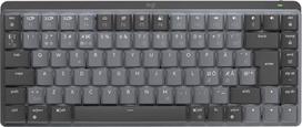 „Logitech MX Mechanical“ belaidė mini klaviatūra su apšvietimu, linijiniais klavišais, skandinavišku QWERTY išdėstymu – grafito spalvos