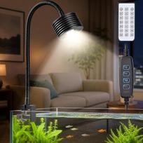 „Lominie“ akvariumo LED apšvietimas, tvirtinama akvariumo lempa, juoda – F20 | 2 valdymo būdai ir 360° lankstus kaklelis, „nano“ visų spektro spalvų akvariumo lempa augalams, gėlo vandens akvariumo prieglobstis, CRI > 93