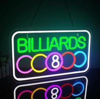 „Looklight“ biliardo neoninis ženklas, biliardo kambario neoninis ženklas, LED biliardo neoninis ženklas, reguliuojamo ryškumo neoninis ženklas, USB spalvinga LED neoninė lemputė, skirta biliardo kambario, žaidimų kambario ar svetainės sienų dekoravimui b