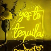 „Looklight Yes to Tequila“ neono iškaba, „Tequila“ LED iškabos, baro iškabos, USB raidės, šviečiančios iškabos, neono šviesos namams, alaus barui, miegamajam, restoranui, vyrų poilsio kambariui, kavinei, bistro, klubui, vakarėliui