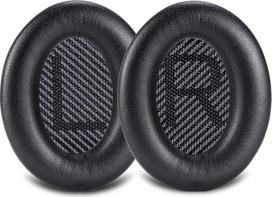 „Lukvcoe“ atsarginės ausų pagalvėlės, skirtos „Bose QuietComfort 35“ (QC35) / „QuietComfort SE“ (QC SE) belaidžiams ausinėms, pagamintos iš minkštesnės baltymų odos, su triukšmą izoliuojančia puta – juodos spalvos