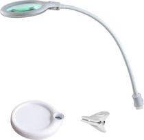 „Lumeno 6803WS“ didinamoji lempa su LED apšvietimu ir spaustuku, 30 SMD šviesos diodų, 6 vatais, 550 liumenų, idealiai tinka grožio salonams, gydytojų kabinetams, rankdarbių mėgėjams, apšviestas didinamasis stiklas, skaitymo pagalba, didinamoji lempa, bal