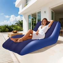 „Luxfero“ pripučiama sofa, skirta kempingui, pripučiama kėdė su flokuotu paviršiumi, patogi pripučiama sofa, skirta naudoti lauke, pripučiama kėdė suaugusiems, nešiojama pripučiama kėdė, pripučiama lauko kėdė
