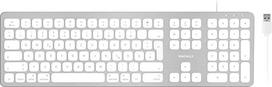 „Macally WKEYHUBMB-DE“ – išplėstinė „Mac“ klaviatūra su skaitmenine klaviatūra, 2 USB prievadais ir vokiška QWERTZ išdėstymo schema su umlautais, USB-A, aliuminio korpusas