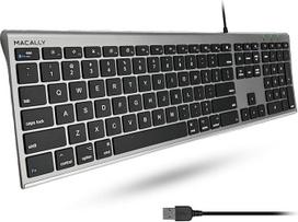 „Macally“ ultraplona USB klaviatūra, skirta „Apple Mac Pro“ (kosminės pilkos spalvos)