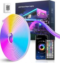 „Macchiatto“ neoninė LED juosta, 20 m, „Neon Flex“ RGB LED juosta, IP65 atsparumas vandeniui, skirta naudoti lauke ir patalpose, valdoma per programėlę ir nuotolinio valdymo pultą, lanksti, tinka savarankiškai montuoti neoniniams dekorams, sinchronizuojam