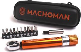„MACHOMAN“ dviračių sukimo momento raktas 2–14 Nm, 1/4, 72 dantų ratchetas | 72 dantų ratchetas, šešiakampiai „Torx“, „PH“, „SL“ antgaliai, antgalių laikiklis ir prailginimo tūbelė, skirta vairo kolonėlei, balneliui ir stabdžiams
