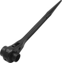 „MACHSWON“ ratchetinis raktas 32 mm x 34 mm, juodas, su greito atjungimo mechanizmu, skirtas pastolių montavimui, plieninis, su dviguba lizdine galvute