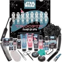 „MAD Beauty“ „Disney Star Wars“ advento kalendorius vyrams su 24 kosmetikos gaminiais, skirta vyrų grožiui ir savijautai, su dušo geliu, šampūnu, muilu, šukomis, Kalėdų grožio kalendorius su „Stormtrooper“ dizainu