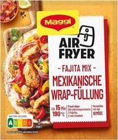 „MAGGI Fix AirFryer“ meksikietiškų tortilijų įdarui skirtas „Fajita“ mišinys, prieskonių mišinys, skirtas greitam skanaus mėsos patiekalo paruošimui, tinka ruošti oro keptuvėse, 1 vnt. pakuotė (1 x 27 g)