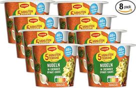 „MAGGI“ 5 minučių terinos makaronai su kreminiu špinatų padažu, 8 vnt. pakuotė (8 x 50 g)