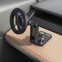 „MagSafe“ automobilinis laikiklis, stiprus magnetinis laikiklis „MagSafe“ suderinamiems „iPhone“ telefonams, 360° reguliuojamas „Tesla“ telefono laikiklis, sulankstomas, paslėptas už ekrano, tinka visiems modeliams