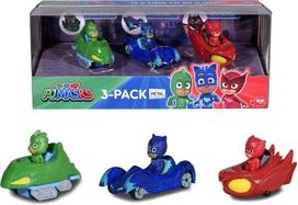 „Majorette Dickie Toys“ kaukių rinkinys, 3 automobilių paketas, žalia / mėlyna / raudona