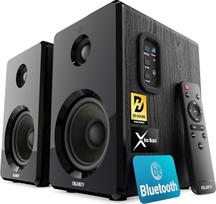 „Majority D40 Active“ – belaidžių „Bluetooth“ garsiakalbių pora su stiprintuvu, idealiai tinka namų kino sistemai, žaidimams, nešiojamiesiems ir stacionariems kompiuteriams; kompaktiški ir belaidžiai