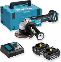 „Makita“ DGA504RMJ akumuliatorinis kampinis šlifuoklis, 18 V / 4,0 Ah, komplekte „MAKPAC“ su 2 akumuliatoriais ir įkrovikliu, 9,5 x 160 mm, DGA504RMJ