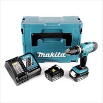 „Makita“ DHP 453 RTJ akumuliatorinis smūginis gręžtuvas, 18 V, 42 Nm + 2 akumuliatoriai, 5,0 Ah + įkroviklis, „Makpac 2“ dėkle