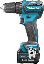 „Makita“ DF332DSMJ akumuliatorinis gręžtuvas, 108 V / 40 Ah, 2 akumuliatoriai ir įkroviklis „MAKPAC“ komplekte, 250 W, 10,8 V, turkio ir juodos spalvos, su 2 vnt. 4,0