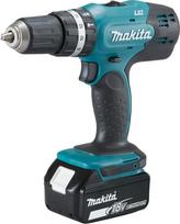 „Makita“ DHP453RFE DHP 453 RFE, komplekte su 2 įkraunamais belaidžiais smūginiais gręžtuvais, 18 V, juodos ir mėlynos spalvos