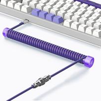 „MAMBASNAKE“ individualizuotas spiralės formos klaviatūros laidas ir „Aviator“ laido vyniojimo rinkinys – „Aviator“ laido fiksuojamoji metalinė svorio juosta + spiralės formos USB-C laidas su nuimamu aviaciniu kištuku, skirtas žaidimų klaviatūroms – viole