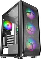 „Mars Gaming“ MCPRO PC XL E-ATX žaidimų kompiuterio korpusas, juodos spalvos, grūdintas stiklas, 4 RGB ventiliatoriai, 14 cm