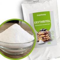 „Martons“ eritritolio cukrus – natūralus saldiklis, 1000 g. Eritritolio cukraus pakaitalas be kalorijų. Eritritolio cukrus be kalorijų. Eritritolio cukraus saldiklis. Cukrus diabetikams. Natūralus.
