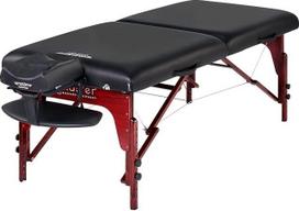 „Master Massage“ 79 cm „Montclair“ mobilusis masažo stalas, sulankstoma masažo lova, masažo suolas, kosmetikos gultas, nešiojama grožio lova, medinė nešimo krepšys – komplektas