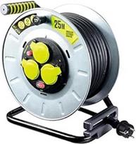 „MasterPlug“ otlf2516rr3ipsl-px elektros kabelio ritė statybvietei, 3000 W, 230 V, metalinė, geltona/juoda, 25 m