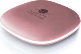 „Mavoro“ LED apšviestas kelioninis makiažo veidrodėlis, 1x/10 kartų didinimas, įkraunamas per USB-C, su dėklu ir pinigine, nešiojamas apšviestas kompaktiškas kelioninis makiažo veidrodėlis, jutiklinis ekranas („Rosenstaub“)